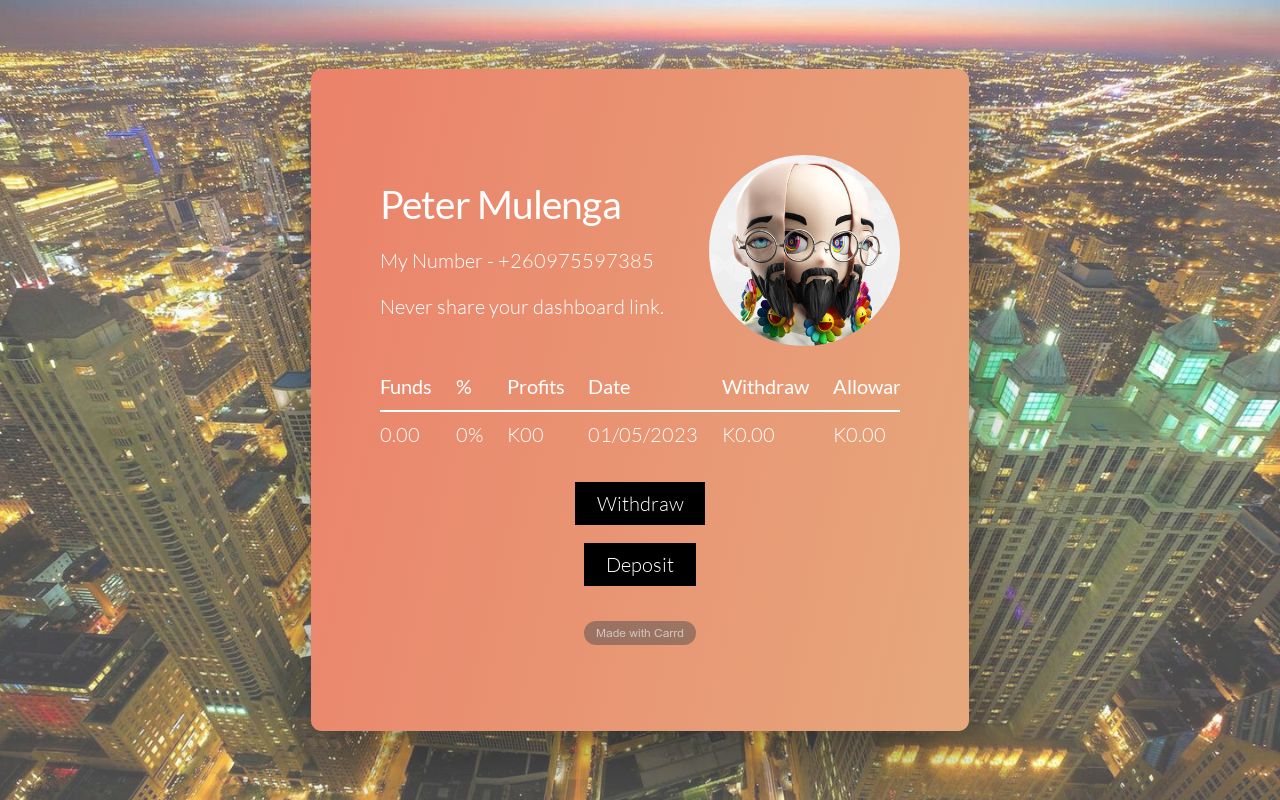 Carrd profile picture for @peterd